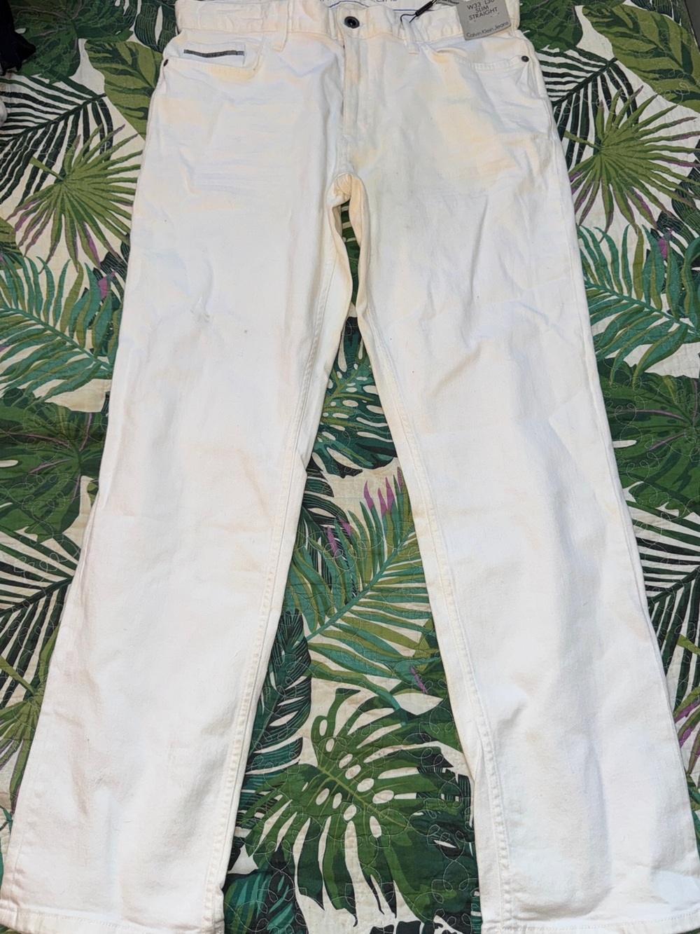 Calvin Klein Jeans White Slim Straight Jeans